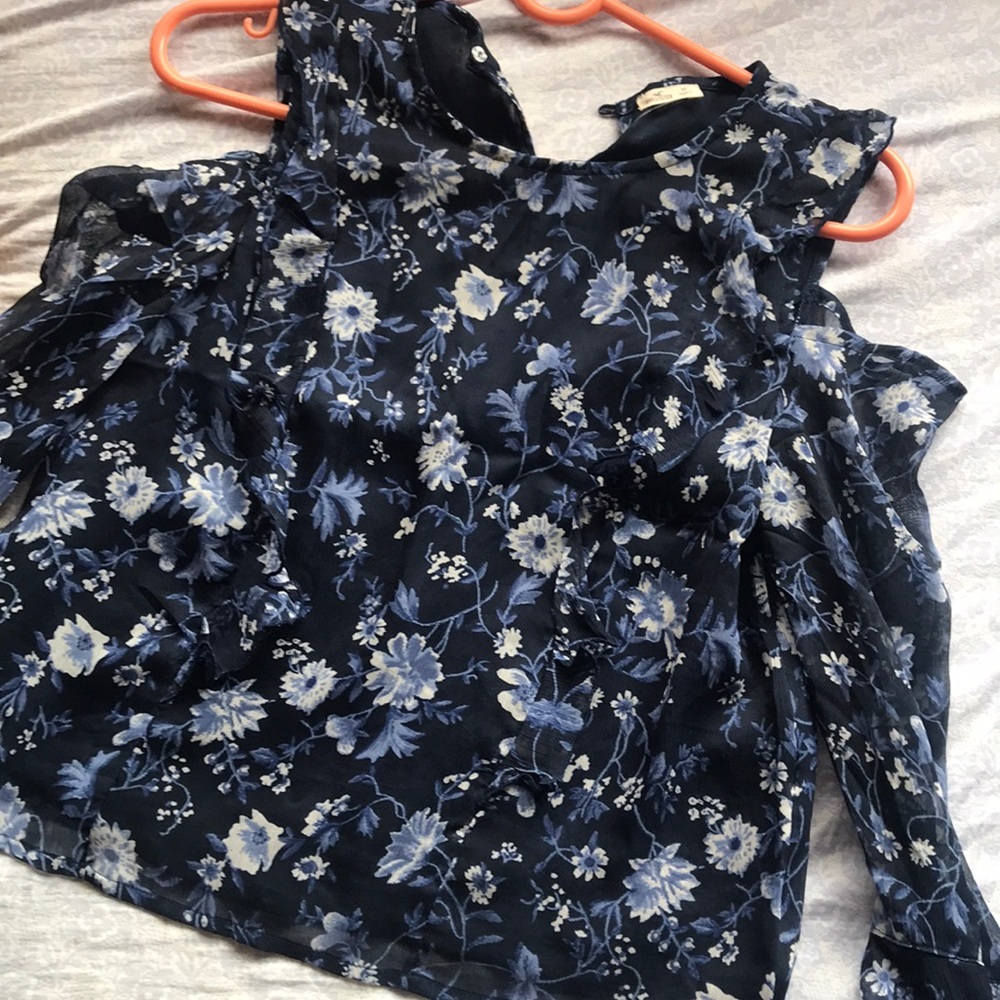 Hollister blue blouse